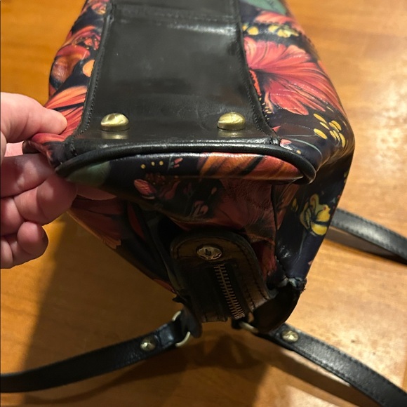 EUC Patricia Nash Floral Leather Shoulder Bag - Picture 7 of 10